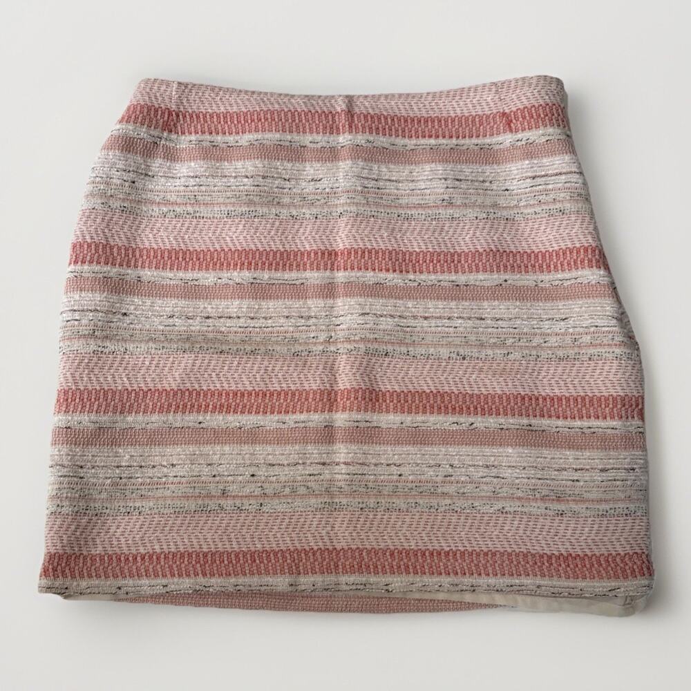 Katherine Barclay Pencil Skirt Academia Coral Cream‎ Striped Women's Size 6 - Picture 8 of 10
